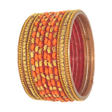 Load image into Gallery viewer, 2-10 Size Designed Indian Glass Bangles 12 pcs Set