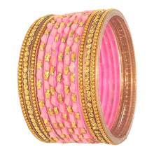 Load image into Gallery viewer, 2-10 Size Designed Indian Glass Bangles 12 pcs Set