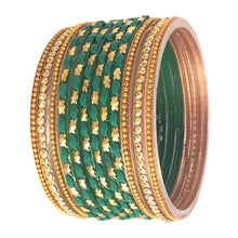 Load image into Gallery viewer, 2-10 Size Designed Indian Glass Bangles 12 pcs Set