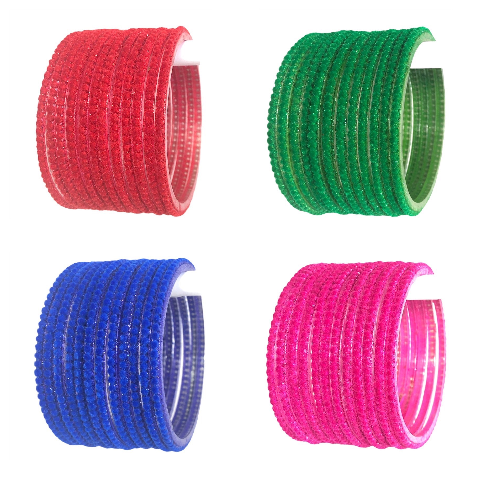 Pink on sale glass bangles