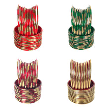 Load image into Gallery viewer, Galaxy premium quality Glass Bangles with Golden Touch