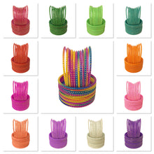 Load image into Gallery viewer, Traditional Indian Glass Bangles with Golden Sprinkles - Colorful Wedding & Celebration Jewelry Set (12 pcs) for women