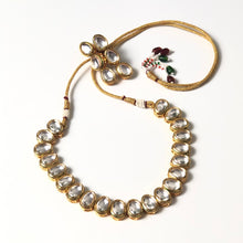 Load image into Gallery viewer, Egg shaped diamond cut original KUNDAN Necklace Set