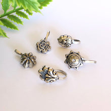 Load image into Gallery viewer, German Silver Oxidized Mix Styles Non-Piercing Nose Pins