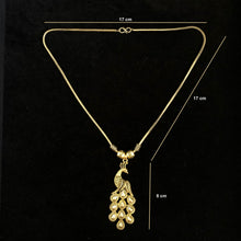 Load image into Gallery viewer, Golden chain with Peacock Pendent