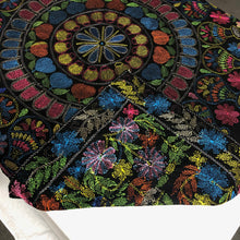 Load image into Gallery viewer, Queen Size Exotic Black Nakshi Kantha Embroidered Cotton Bed Cover