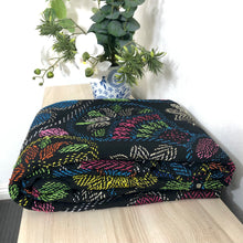 Load image into Gallery viewer, Queen Size Exotic Black Nakshi Kantha Embroidered Cotton Bed Cover