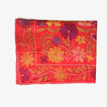 Load image into Gallery viewer, Queen Size Red Nakshi Kantha Embroidered Cotton Bed Cover