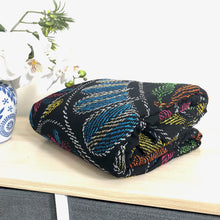 Load image into Gallery viewer, Queen Size Bohemian Black Nakshi Kantha Embroidered Cotton Bed Cover