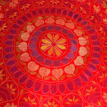 Load image into Gallery viewer, Queen Size Red Bohemian Nakshi Kantha Embroidered Cotton Bed Cover