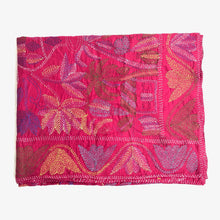 Load image into Gallery viewer, Queen Size Pink Nakshi Kantha Embroidered Cotton Bed Cover