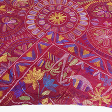 Load image into Gallery viewer, Queen Size Maroon Nakshi Kantha Embroidered Cotton Bed Cover