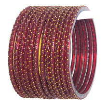 Load image into Gallery viewer, Designed Multi Colour Dilruba Glass Bangles (12 pc)
