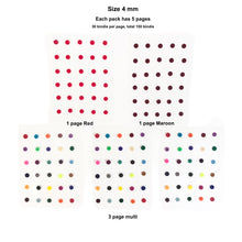 Load image into Gallery viewer, 150 pcs pack multi colour plain bindis for women