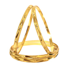Load image into Gallery viewer, 4 mm wide Artificial Gold Plated Bangles (Tear drop)