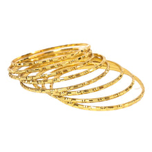 Load image into Gallery viewer, 2mm thin Artificial Gold Plated Bangles