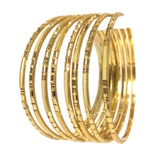 Load image into Gallery viewer, 2mm thin Artificial Gold Plated Bangles