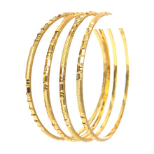 Load image into Gallery viewer, 2mm thin Artificial Gold Plated Bangles