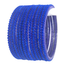Load image into Gallery viewer, Velvet Ball designed Glass Bangles for women (6pcs/12 pcs pack)
