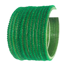 Load image into Gallery viewer, Velvet Ball designed Glass Bangles for women (6pcs/12 pcs pack)