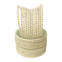 Load image into Gallery viewer, Traditional Indian Glass Bangles with Golden Sprinkles - Colorful Wedding & Celebration Jewelry Set (12 pcs) for women