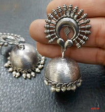 Load image into Gallery viewer, Silver Oxidised Jhumka (Goda)
