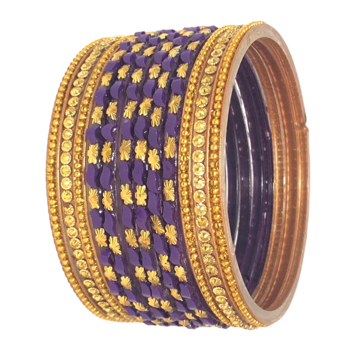 2-10 Size Designed Indian Glass Bangles 12 pcs Set