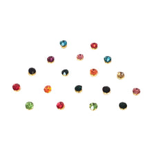 Load image into Gallery viewer, 18 pcs pack 2 mm size crystal bindis or stick on nose studs for women
