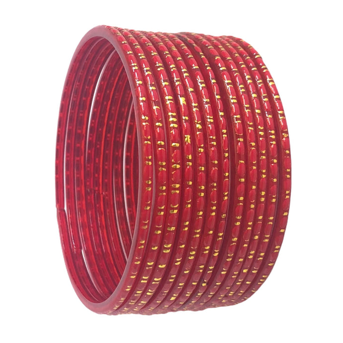 2-12 Sized Designed Glass Bangles