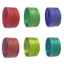 Load image into Gallery viewer, 2-12 Sized Designed Glass Bangles
