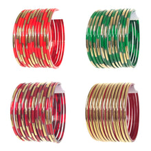Load image into Gallery viewer, Galaxy premium quality Glass Bangles with Golden Touch
