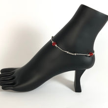 Load image into Gallery viewer, Multi colour Crystal and chain anklets (Pair)
