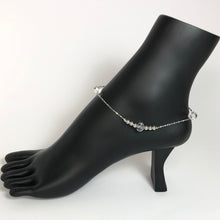 Load image into Gallery viewer, Multi colour Crystal and chain anklets (Pair)
