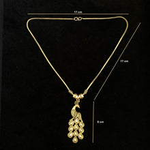 Load image into Gallery viewer, Golden chain with Peacock Pendent
