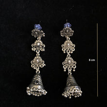 Load image into Gallery viewer, Oxidised Bell Ghonti Jhumka Earrings
