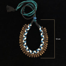 Load image into Gallery viewer, Multi Colour Tribal Thread Necklace with Antique Gold and Silver Finish
