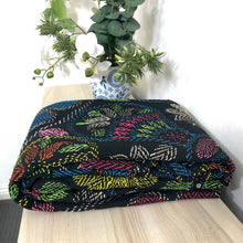 Load image into Gallery viewer, Queen Size Exotic Black Nakshi Kantha Embroidered Cotton Bed Cover
