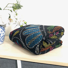 Load image into Gallery viewer, Queen Size Bohemian Black Nakshi Kantha Embroidered Cotton Bed Cover
