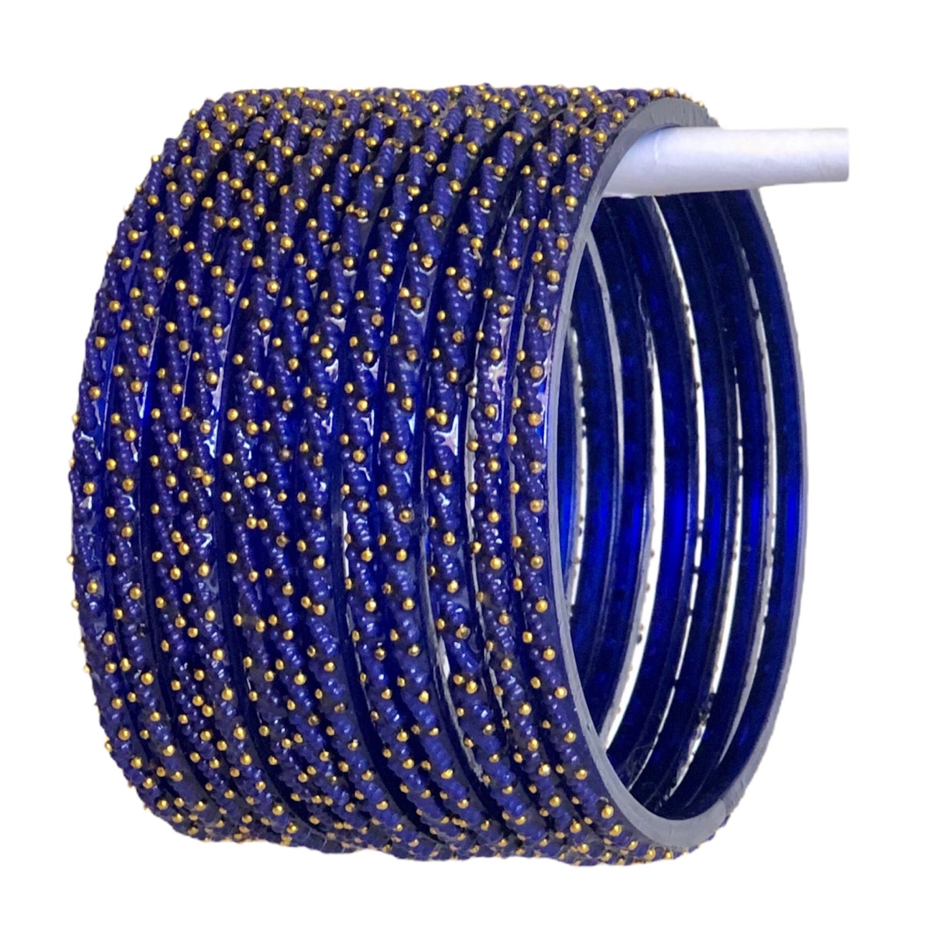 Blue glass bangles deals
