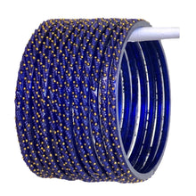 Load image into Gallery viewer, Designed Multi Colour Dilruba Glass Bangles (12 pc)
