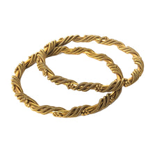 Load image into Gallery viewer, Oxidised Golden bangles Pair (tropical vibes)
