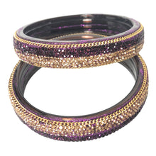 Load image into Gallery viewer, Double shade smooth designed Gorgeous Glass Bangles
