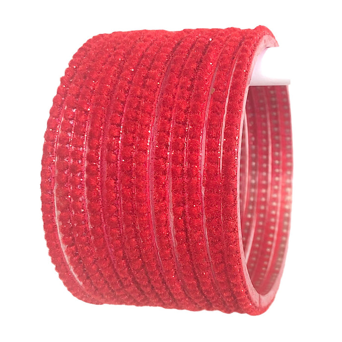 Velvet Ball designed Glass Bangles for women (6pcs/12 pcs pack)