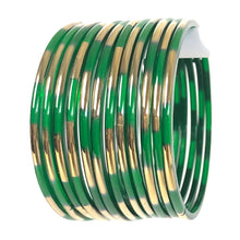 Load image into Gallery viewer, Galaxy premium quality Glass Bangles with Golden Touch
