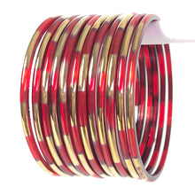 Load image into Gallery viewer, Galaxy premium quality Glass Bangles with Golden Touch
